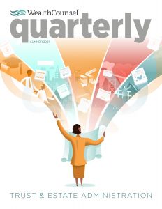 WelthCounsel quartetly summer 2021 magazine deal with Dividing Tangible Personal Property